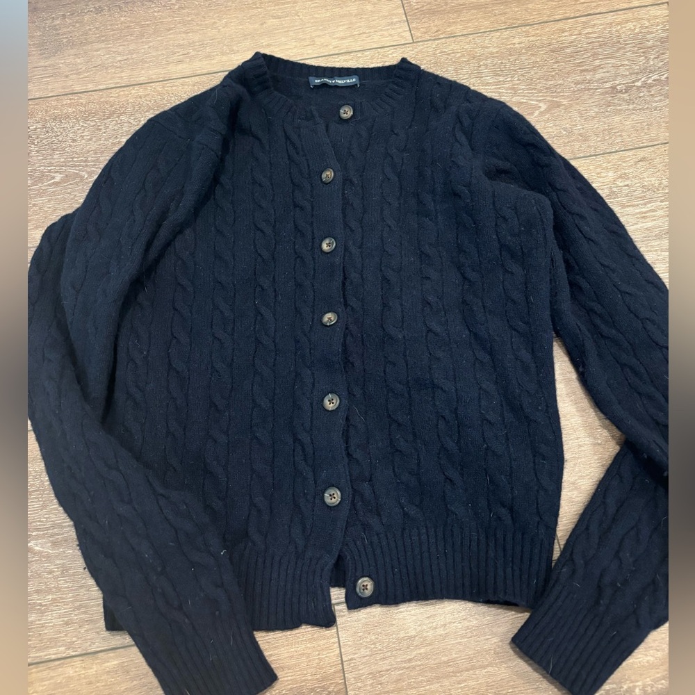Brandy Melville Blue Button Up Sweater